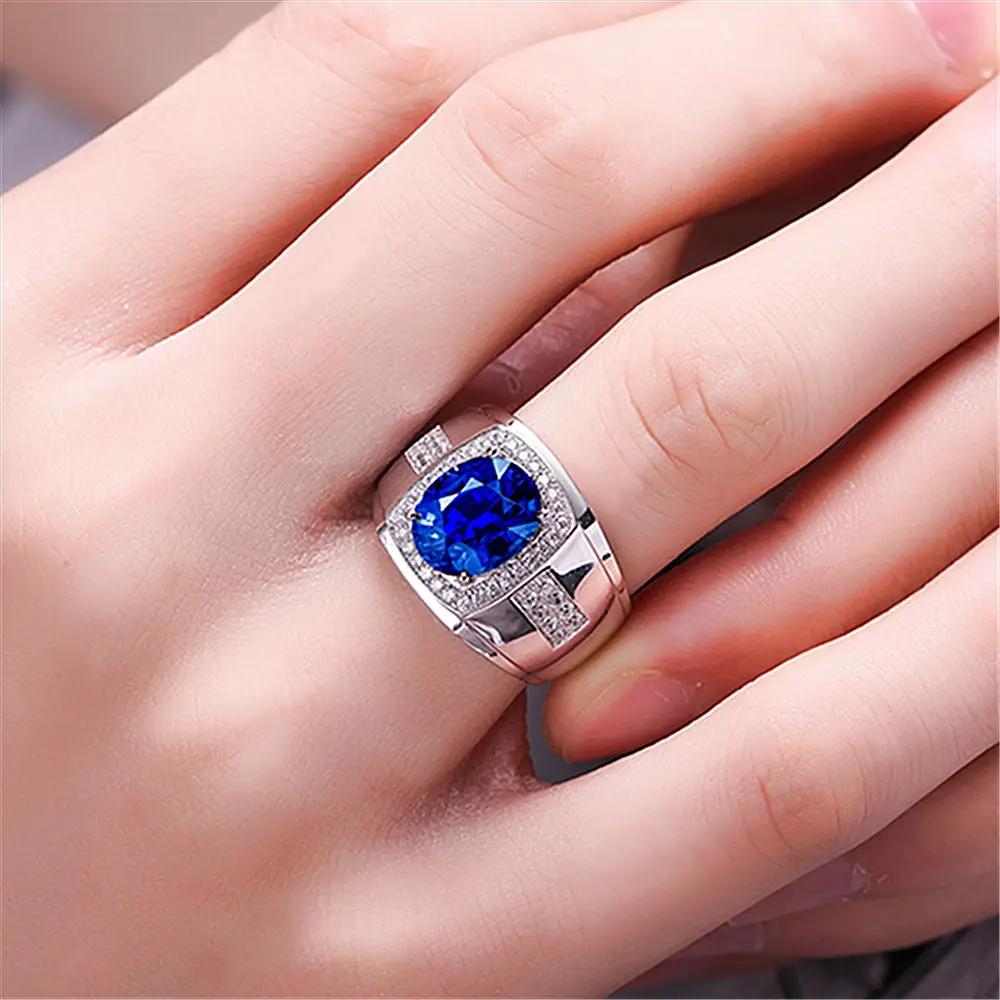 Luxury Rose Gold Sapphire Ring with Crystal Clasp — feature 8