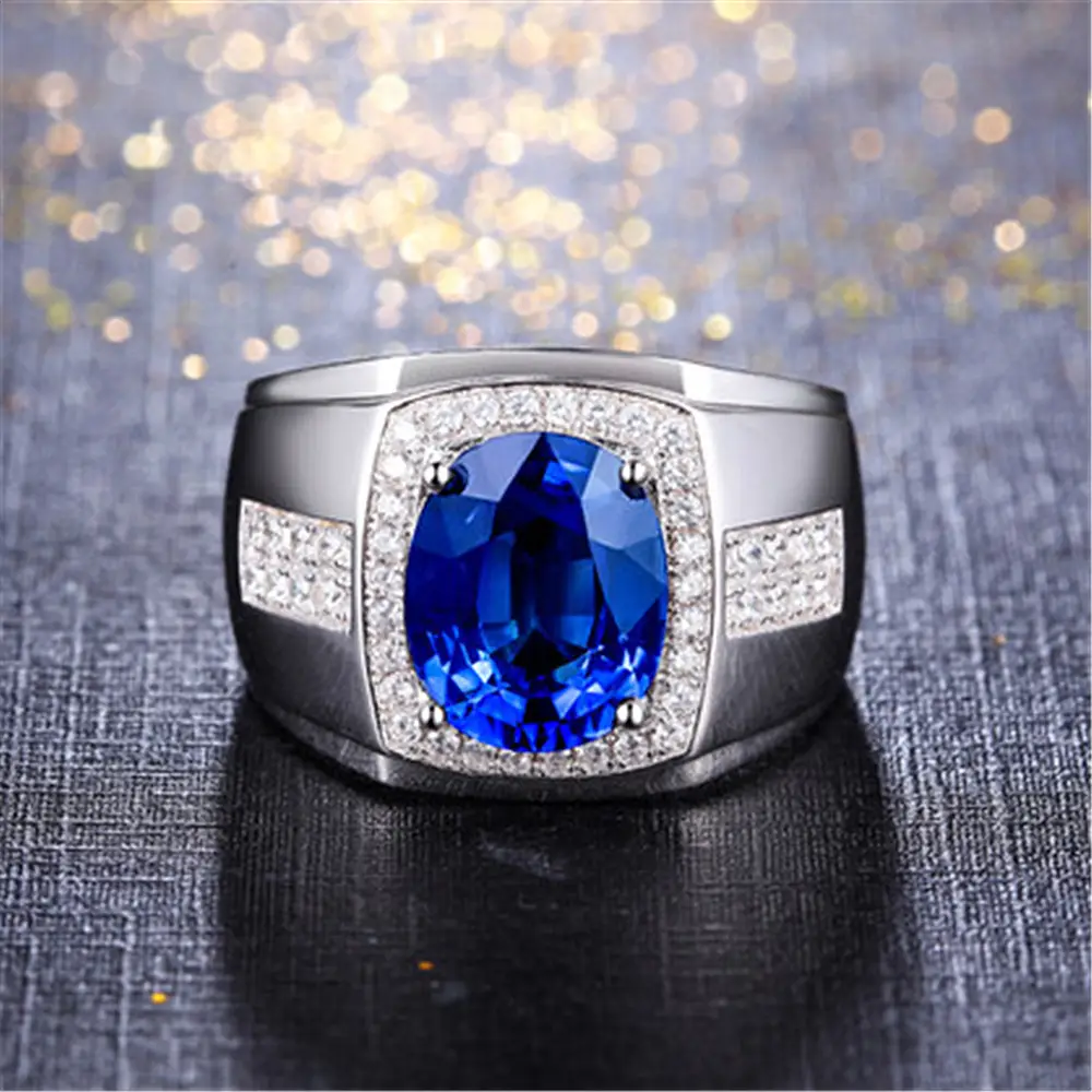 Luxury Rose Gold Sapphire Ring with Crystal Clasp — feature 9