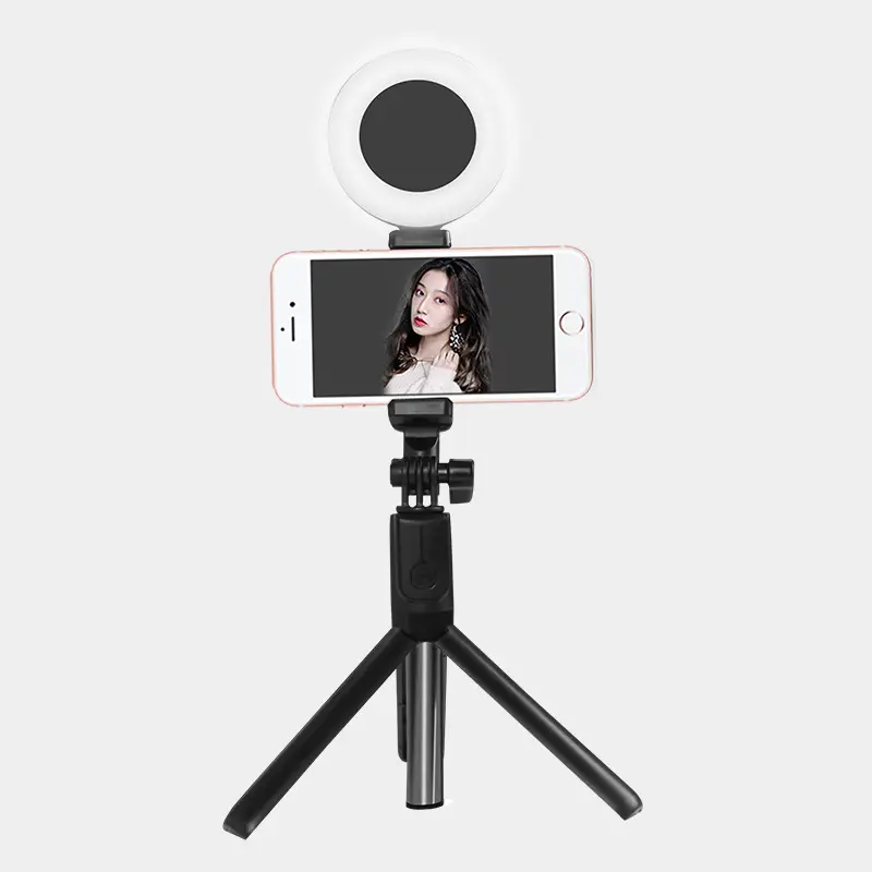 Bluetooth Selfie Stick with Tripod & LED Ring Light - Image 2