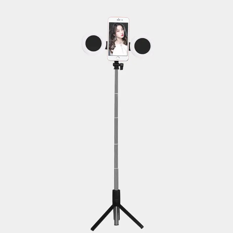 Bluetooth Selfie Stick with Tripod & LED Ring Light - Image 3