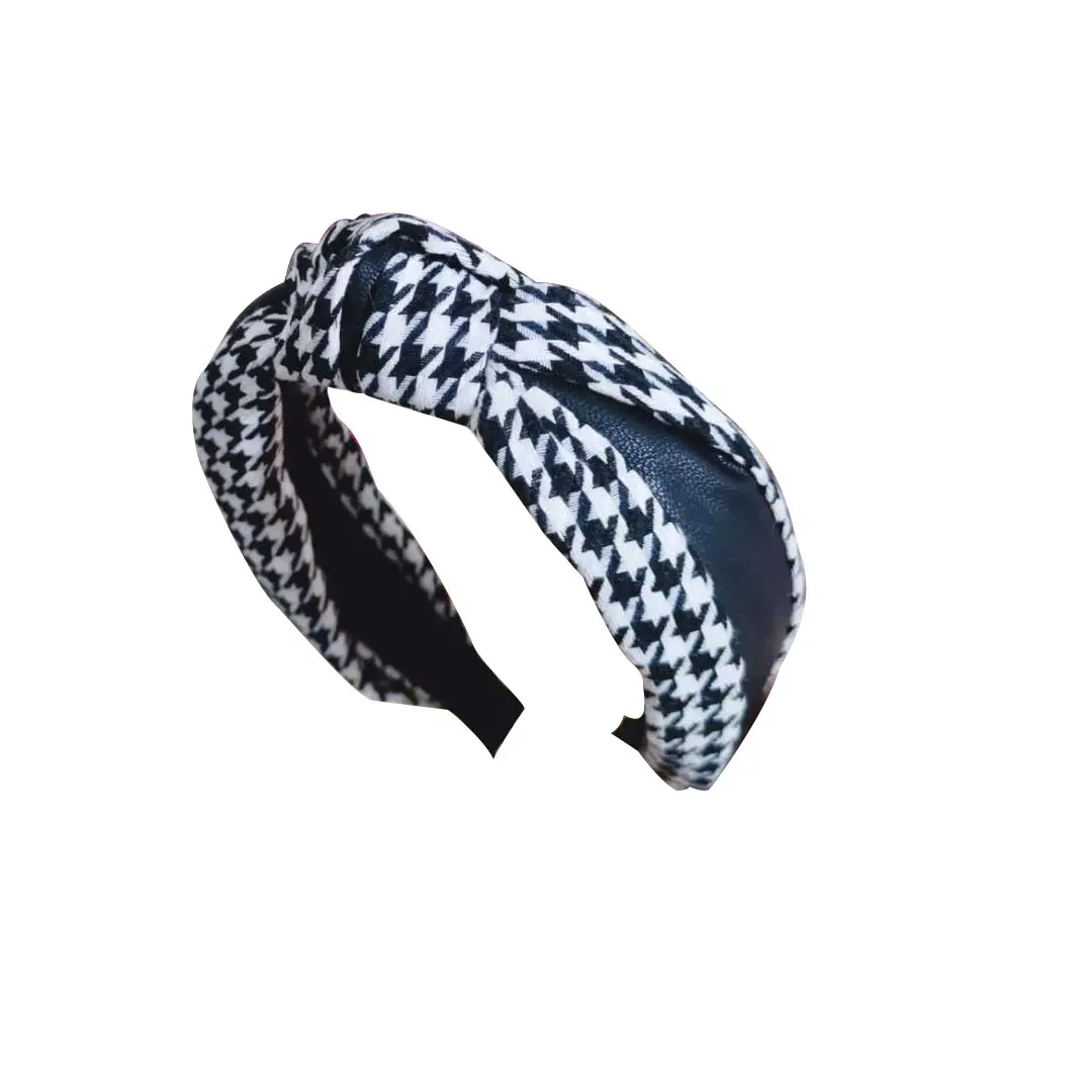 Korean-style Houndstooth Hairband for Women - Image 7