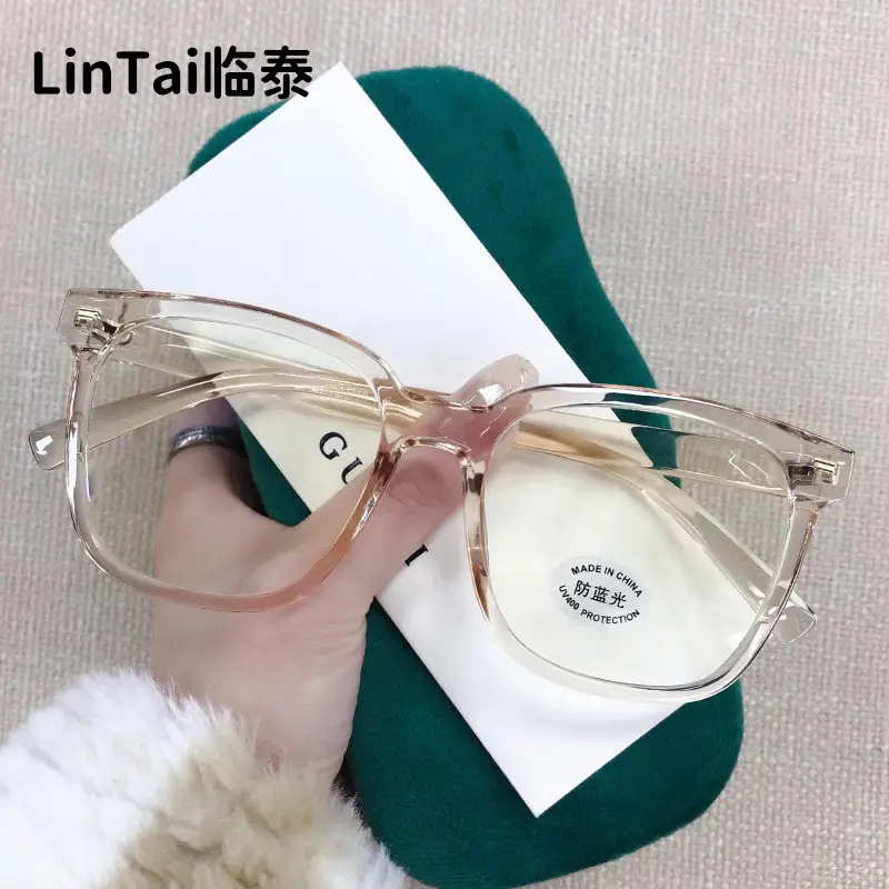 Anti-Blue Light Glasses Large Frame for Men Women Flat Glasses - Image 7