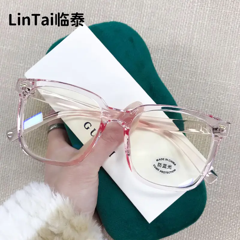 Anti-Blue Light Glasses Large Frame for Men Women Flat Glasses - Image 3