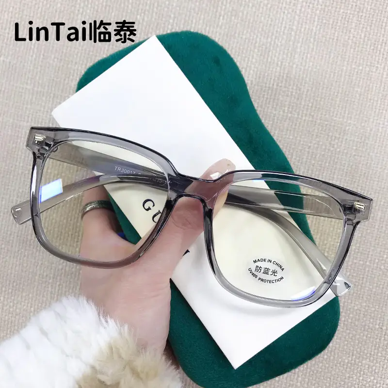 Anti-Blue Light Glasses Large Frame for Men Women Flat Glasses - Image 4