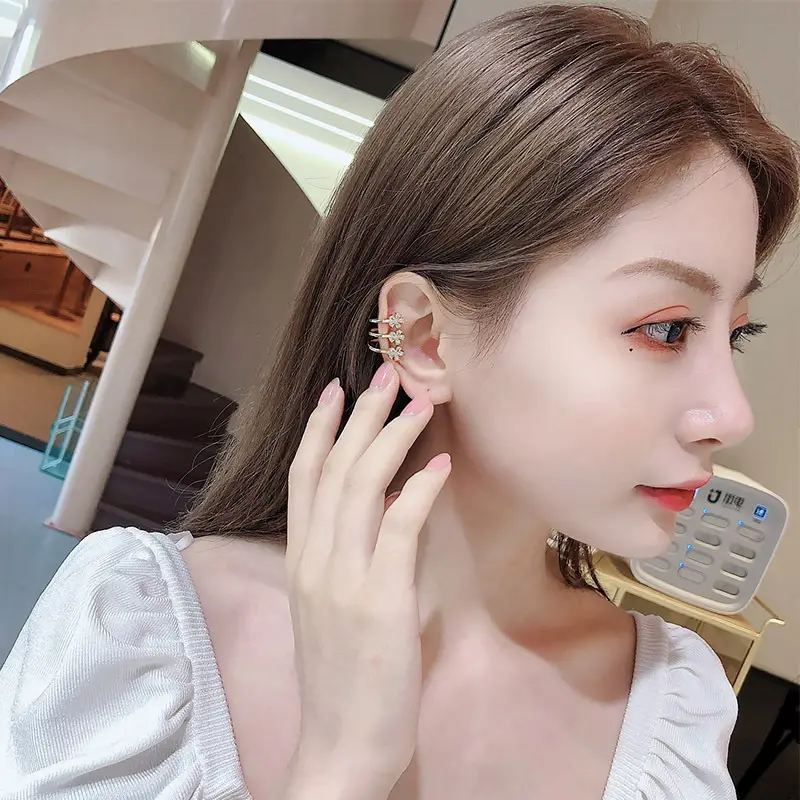 Japanese Korean Butterfly Flower Ear Clips No Hole - Image 6