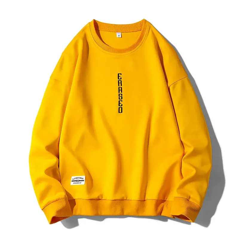 2025 Printed Long Sleeve Sweatshirt Yellow for Teenagers