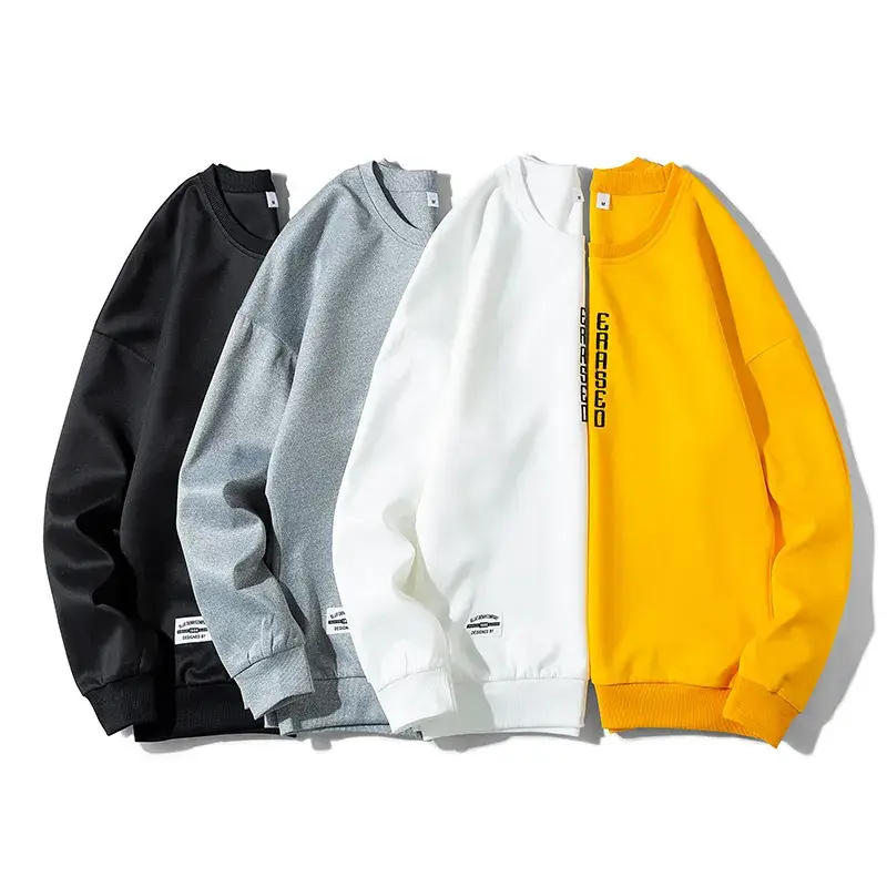 2025 Printed Long Sleeve Sweatshirt Yellow for Teenagers