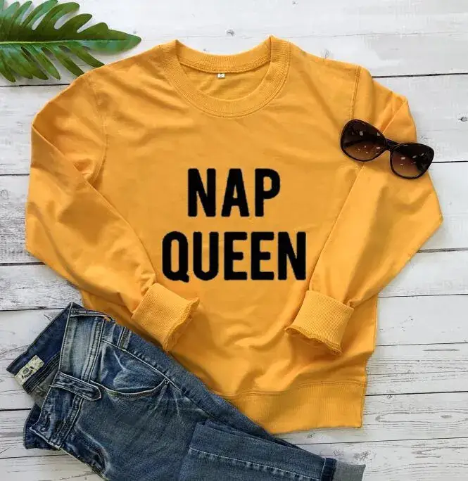 Nap Queen Printed Cotton Round Neck Sweatshirt