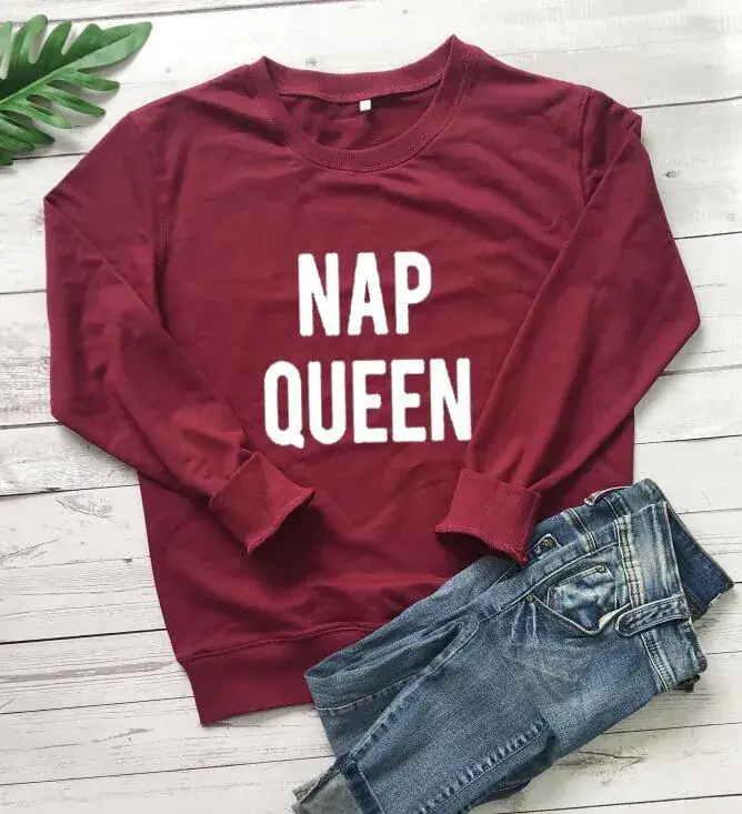 Nap Queen Printed Cotton Round Neck Sweatshirt