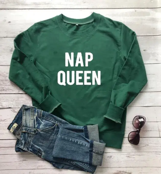 Nap Queen Printed Cotton Round Neck Sweatshirt