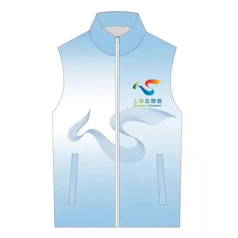 Custom Gradient Color Printed Vests for Men