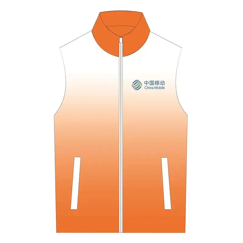 Custom Gradient Color Printed Vests for Men