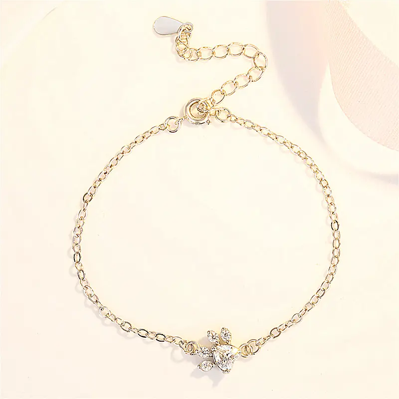 Platinum Zircon Claw Bracelet Set for Women — feature 15