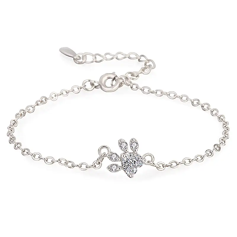 Platinum Zircon Claw Bracelet Set for Women — feature 16