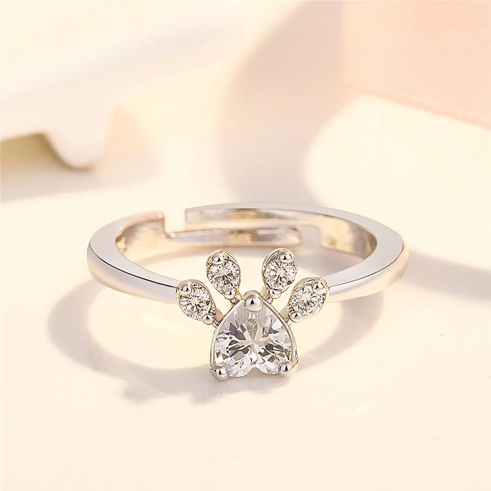 Platinum Zircon Claw Bracelet Set for Women — feature 5