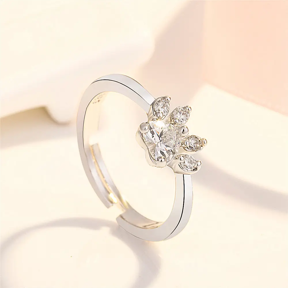 Platinum Zircon Claw Bracelet Set for Women — feature 6