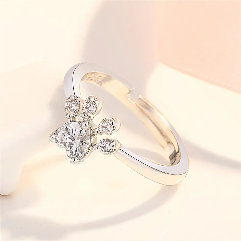 Platinum Zircon Claw Bracelet Set for Women — feature 7