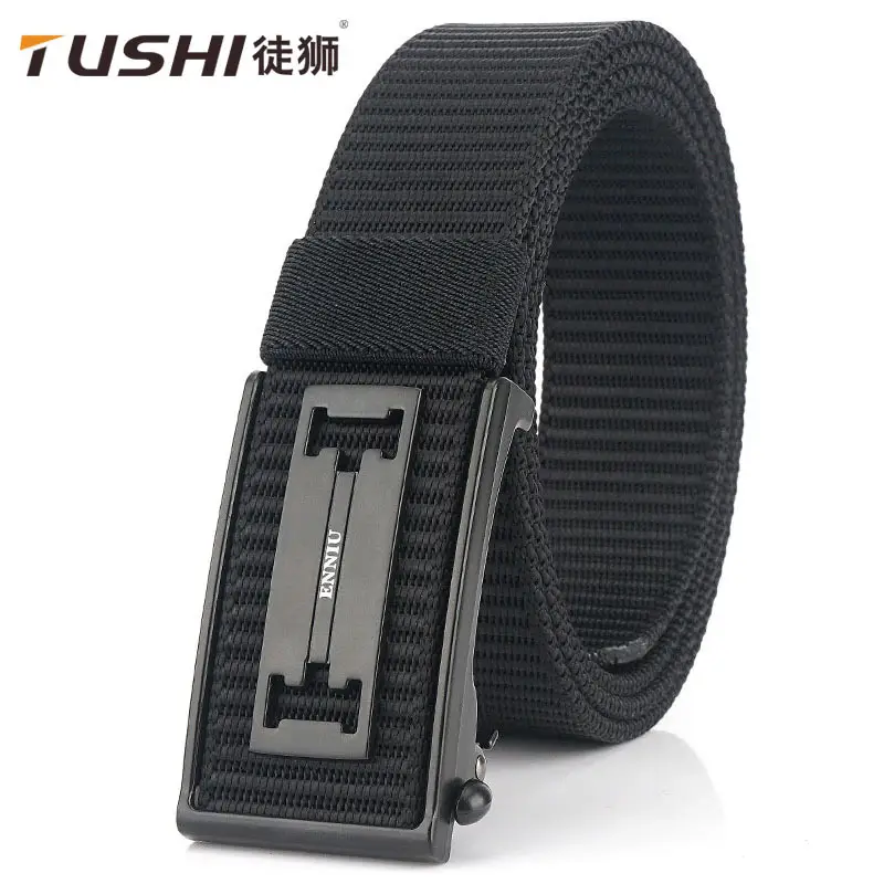 Men's Black Nylon Belt with Automatic Buckle - Image 15