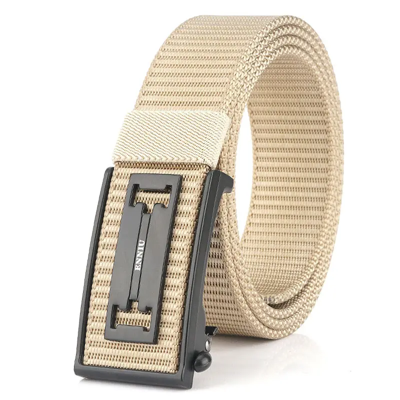 Men's Black Nylon Belt with Automatic Buckle - Image 6