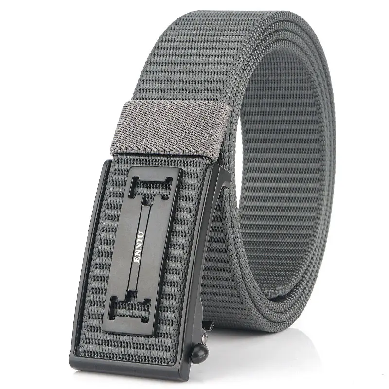 Men's Black Nylon Belt with Automatic Buckle - Image 5