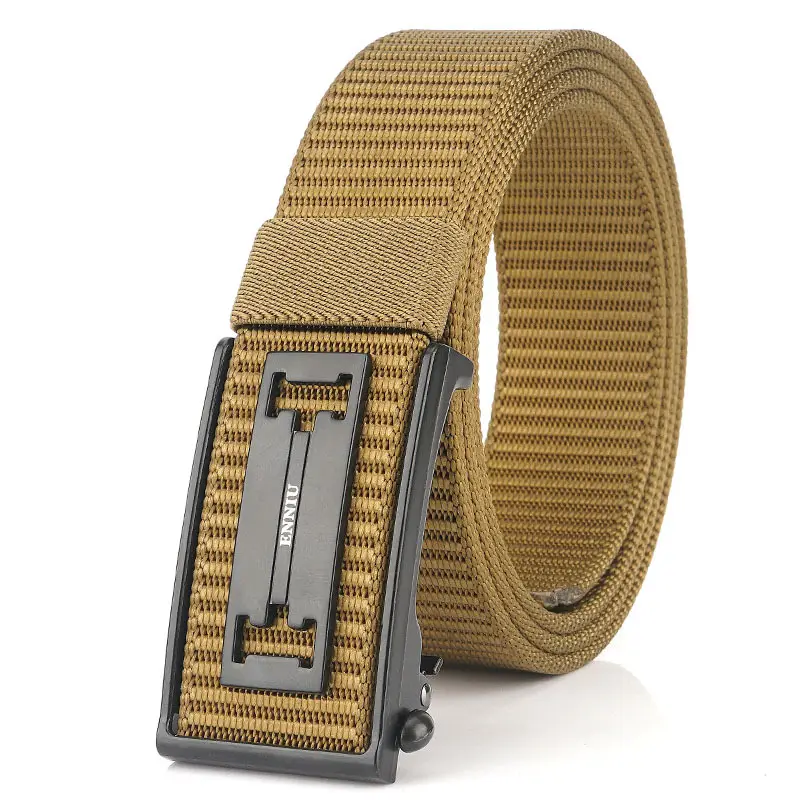Men's Black Nylon Belt with Automatic Buckle - Image 3