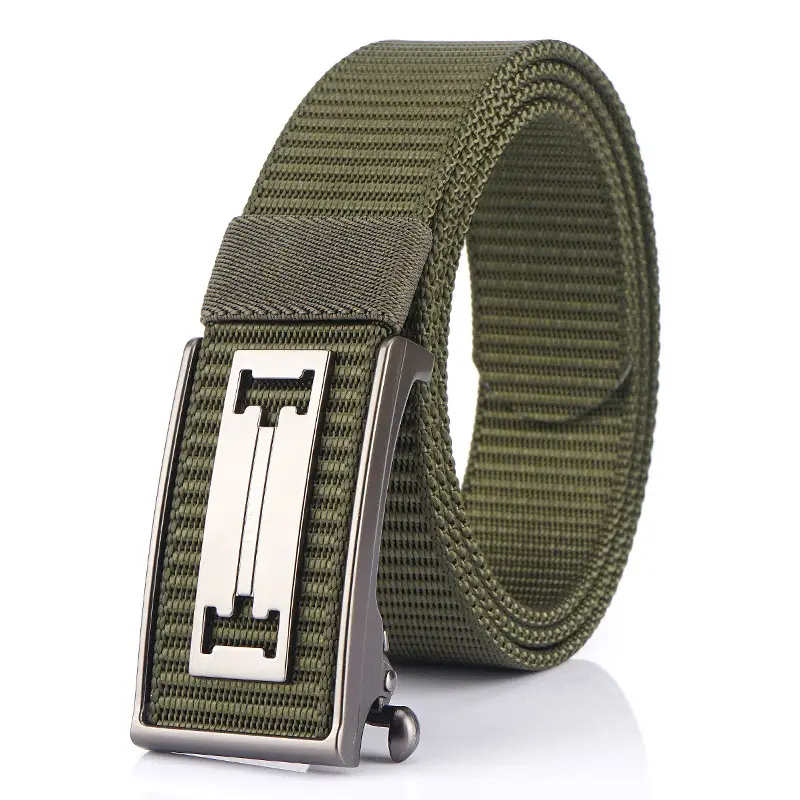 Men's Black Nylon Belt with Automatic Buckle - Image 9