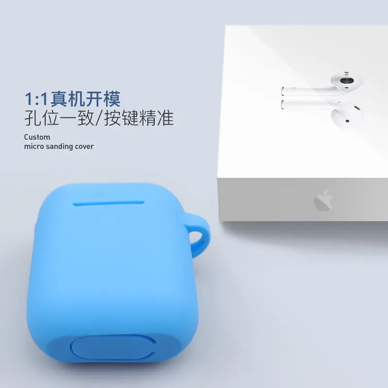 Blue Silicone Airpods Case Universal Bluetooth Headset Protector - Image 30
