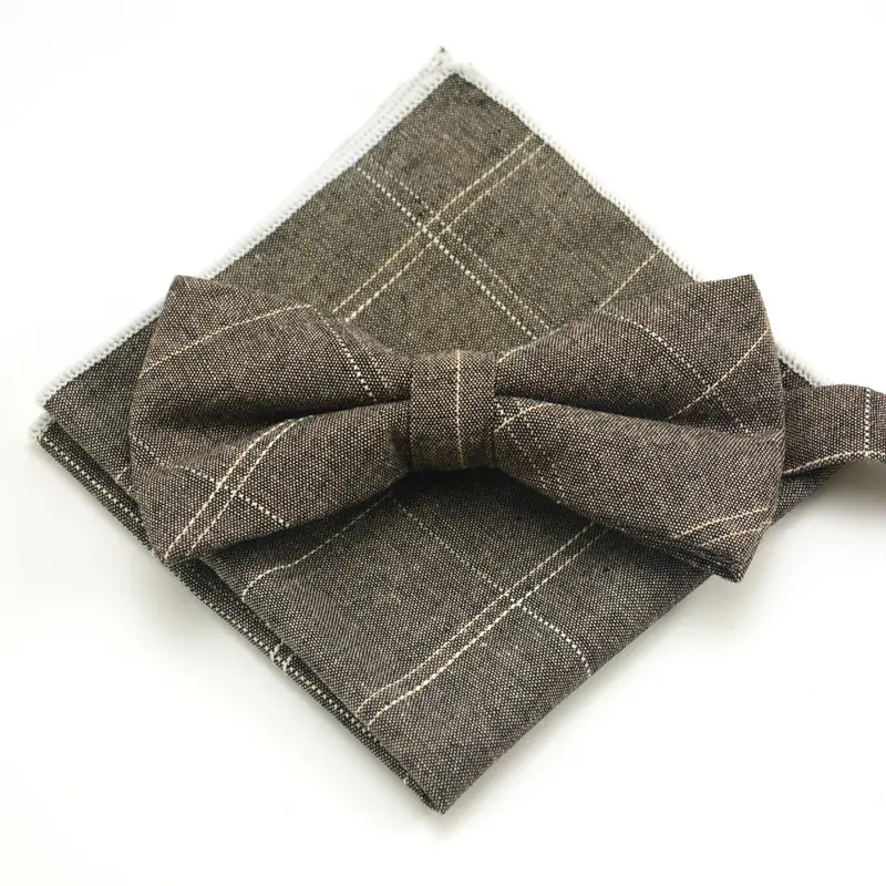 Men's Blue Cotton Bow Pocket Towel Set - Image 8
