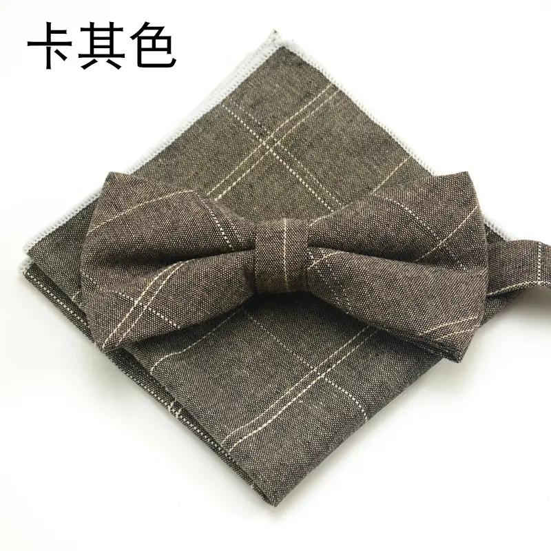 Men's Blue Cotton Bow Pocket Towel Set - Image 4