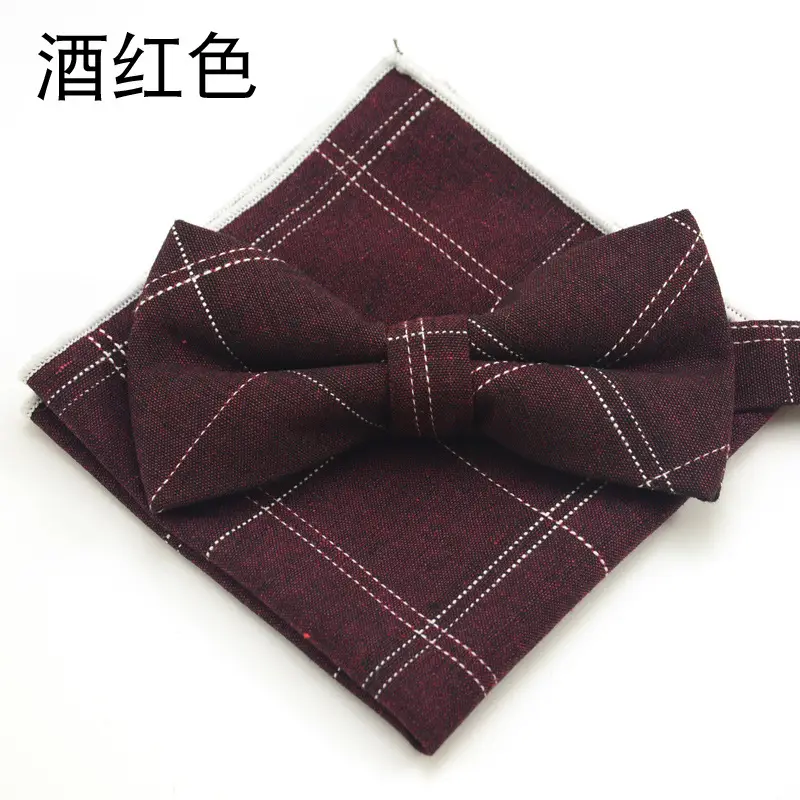 Men's Blue Cotton Bow Pocket Towel Set - Image 5