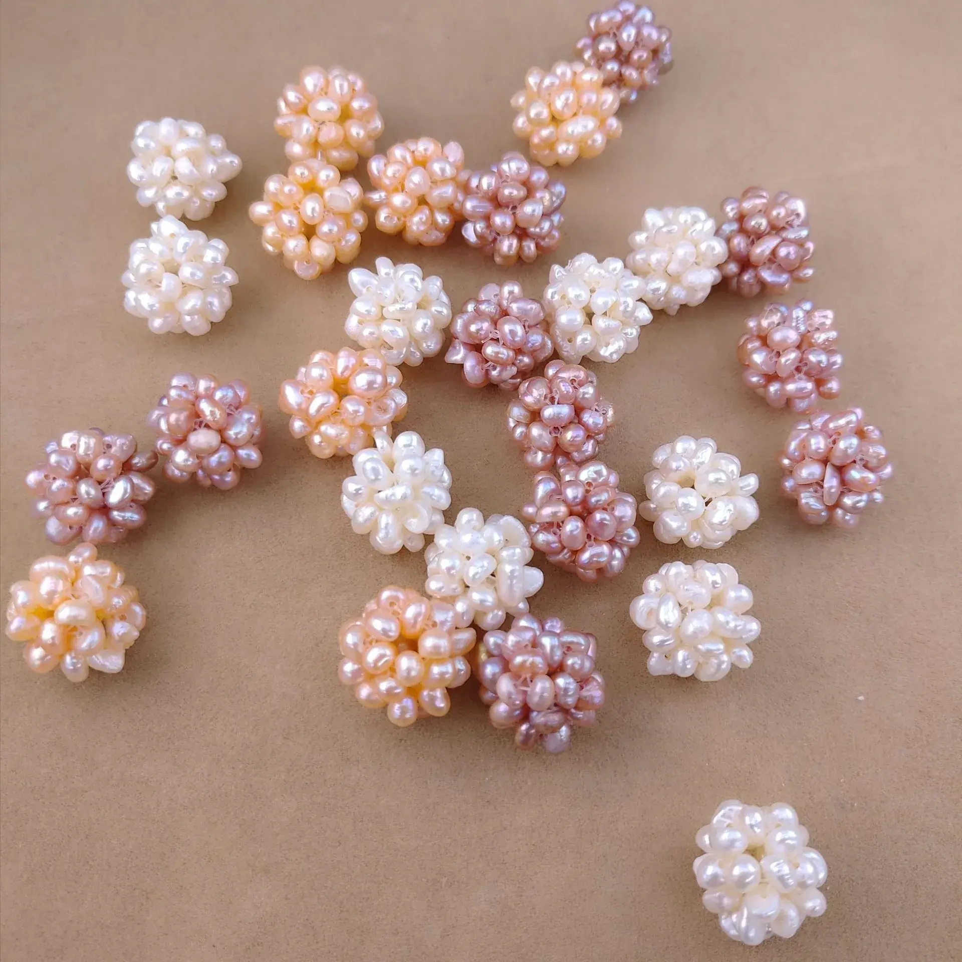 Wholesale Handwoven Pearl Ball Earrings for Women - Image 6