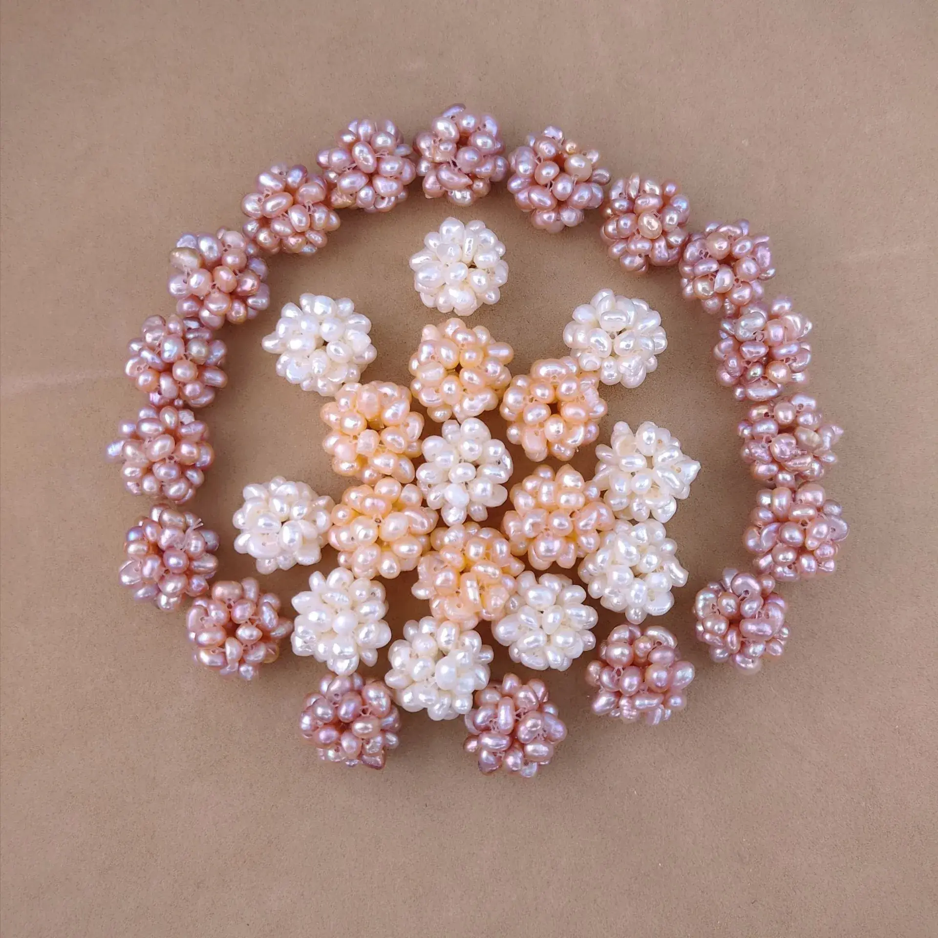 Wholesale Handwoven Pearl Ball Earrings for Women - Image 7