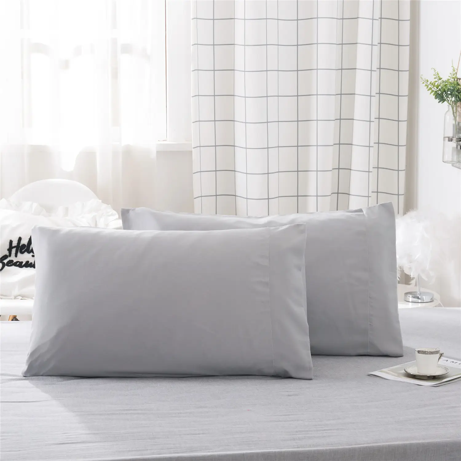 United Road Cross-Border Solid Blue Pillowcase 10x10 - Image 9