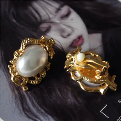 Vintage French Gem Earrings with Antique Cat's Eye Stone - Image 11