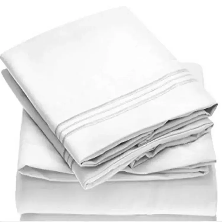 White 4-Piece Bed Sheet Set for Bedroom - Image 14