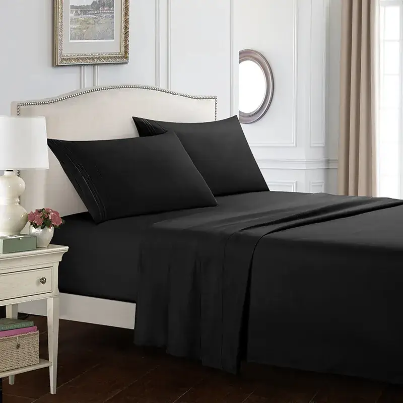 White 4-Piece Bed Sheet Set for Bedroom - Image 17