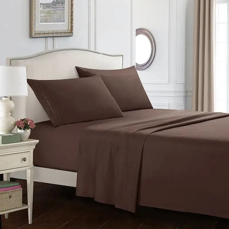 White 4-Piece Bed Sheet Set for Bedroom - Image 10