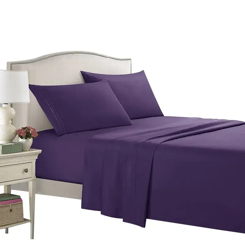 White 4-Piece Bed Sheet Set for Bedroom - Image 11