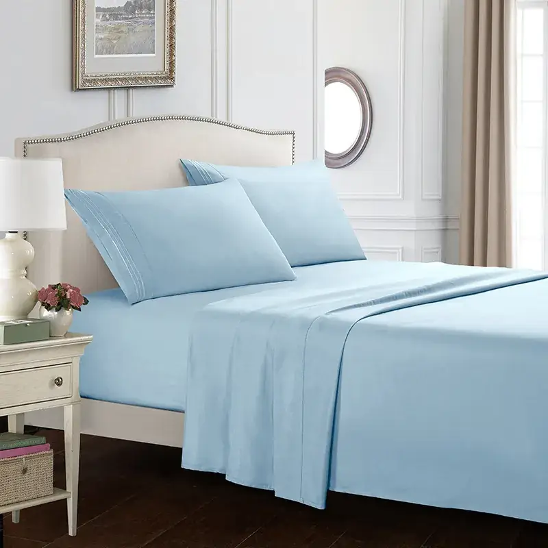 White 4-Piece Bed Sheet Set for Bedroom - Image 12
