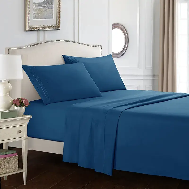 White 4-Piece Bed Sheet Set for Bedroom - Image 3