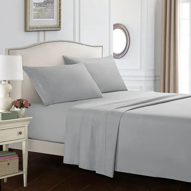 White 4-Piece Bed Sheet Set for Bedroom - Image 6