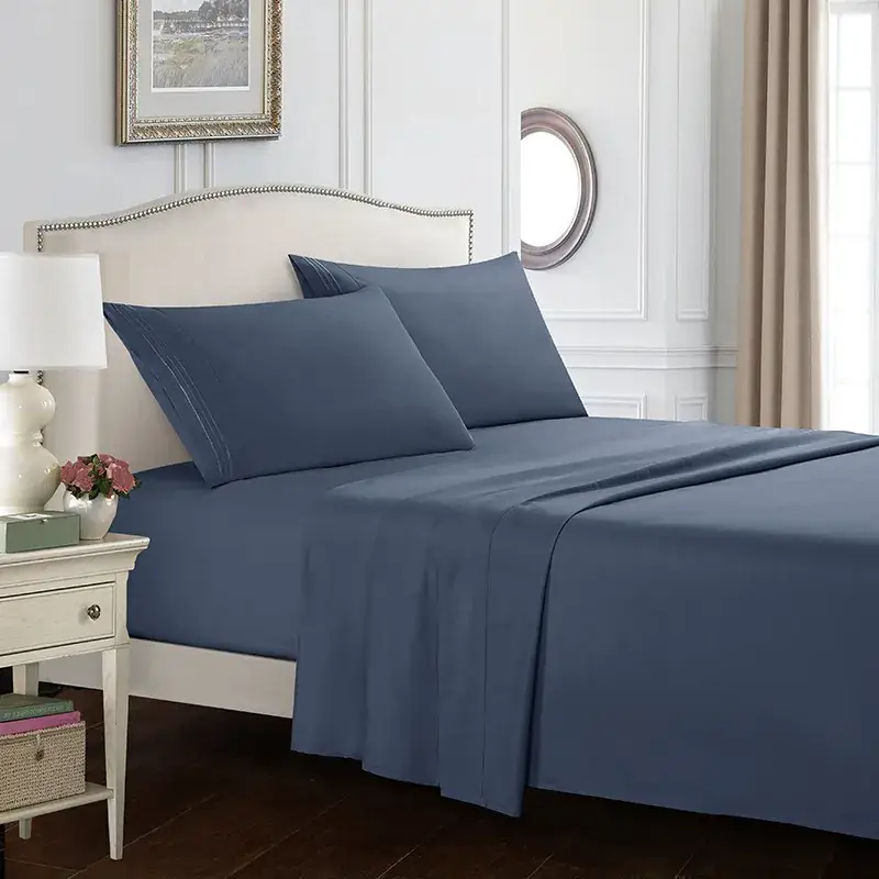 White 4-Piece Bed Sheet Set for Bedroom - Image 7