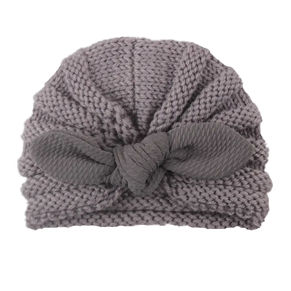 New Baby Knit Hat with Yellow Bow for Boys Girls - Image 14