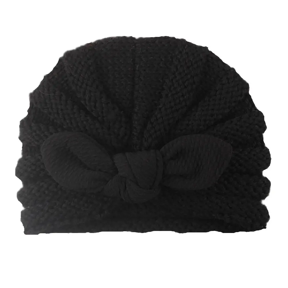 New Baby Knit Hat with Yellow Bow for Boys Girls - Image 3