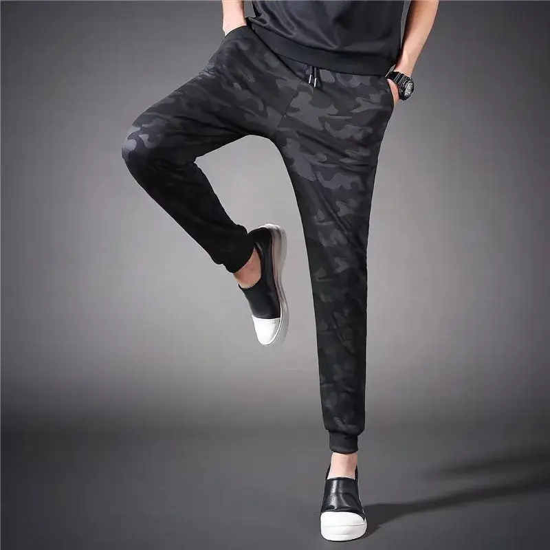 Fleece Lined Warm Pants for Men Ankle-Tied Harem Style - Image 10