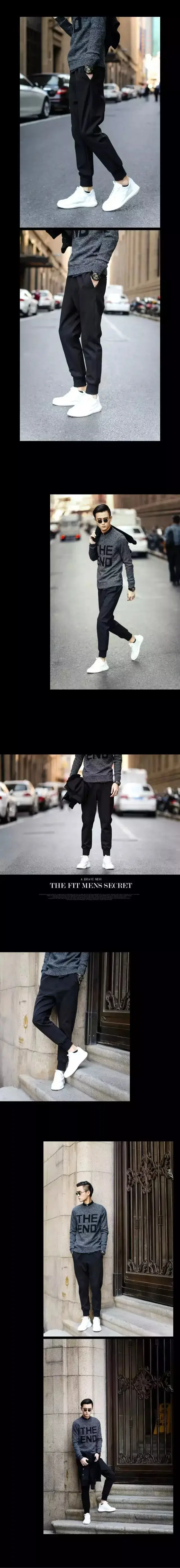 Fleece Lined Warm Pants for Men Ankle-Tied Harem Style — feature 6