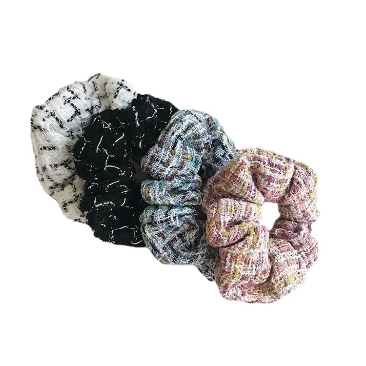 Fragrant Gold Wire Hair Rope with Plaid Design - Image 5