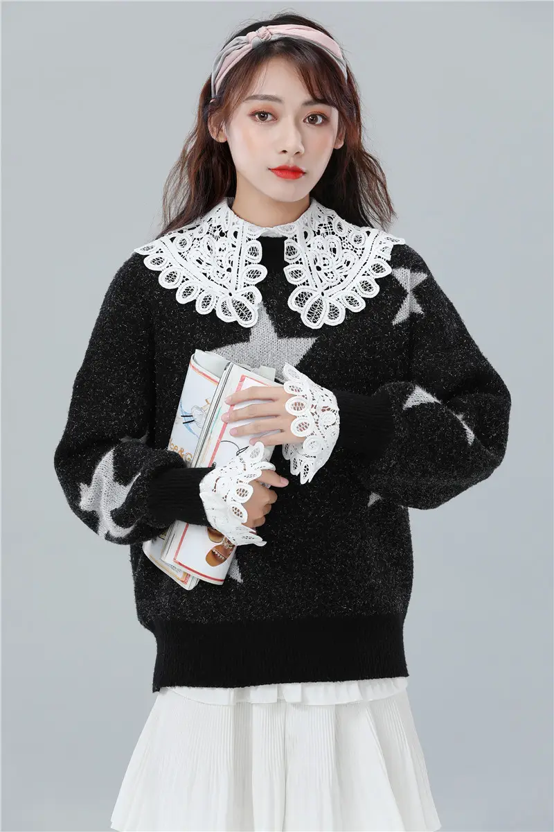 White Lace Cuff Accessory for Women — feature 2