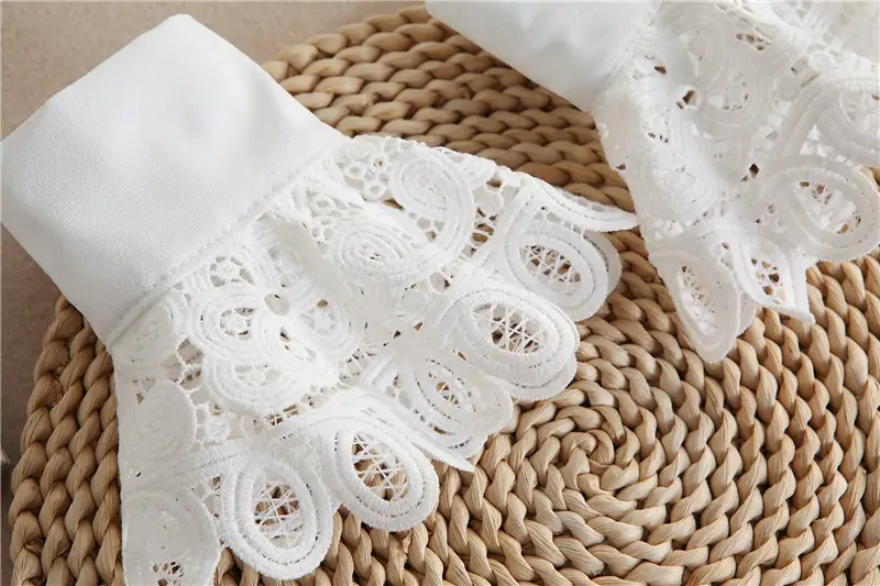 White Lace Cuff Accessory for Women — feature 4