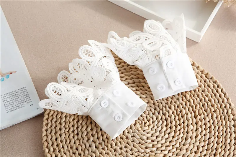 White Lace Cuff Accessory for Women — feature 5